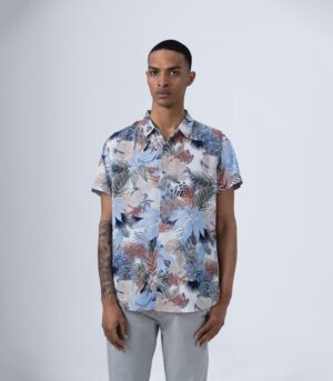 ΚΟΝΤΟΜΑΝΙΚΟ ΠΟΥΚΑΜΙΣΟ TROPICAL PRINT REGULAR FIT