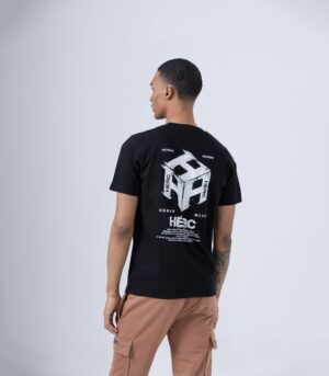 ΜΑΥΡΟ T-SHIRT ΜΕ ΤΥΠΩΜΑ ΚΥΒΟΣ HERC - Image 2