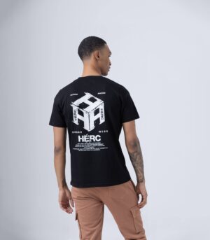 ΜΑΥΡΟ T-SHIRT ΜΕ ΤΥΠΩΜΑ ΚΥΒΟΣ HERC - Image 3
