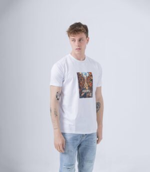 ROAD FUTURE ΒΑΜΒΑΚΕΡΟ Τ-SHIRT ΑΣΠΡΟ - Image 4