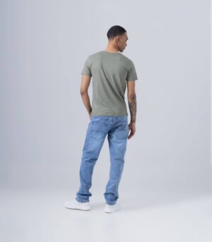 ΑΝΔΡΙΚΟ CASUAL ΒΑMΒΑΚΕΡΟ T-SHIRT ΧΑΚΙ - Image 5