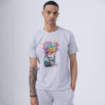 GRAPHIC T- SHIRT-HERC URBAN WEAR ΓΚΡΙ