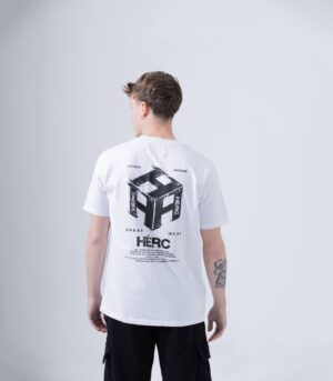 ΛΕΥΚΟ T-SHIRT ΜΕ ΤΥΠΩΜΑ ΚΥΒΟΣ HERC - Image 2