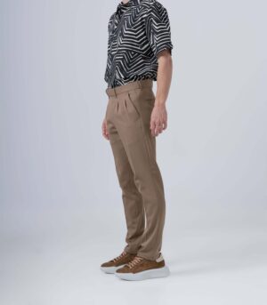 Ανδρικό Υφασμάτινο Tailored Παντελόνι – Μπεζ Σκούρο