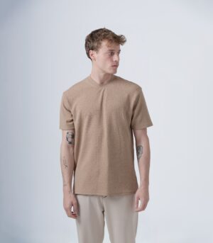 ανδρικό σαγρέ t-shirt μπέζ