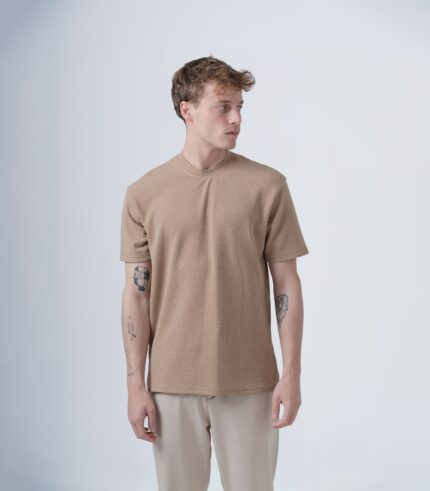 ανδρικό σαγρέ t-shirt μπέζ