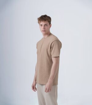 ανδρικό σαγρέ t-shirt μπέζ