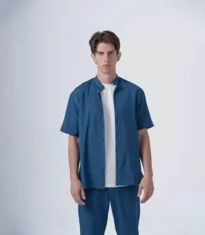 ΑΝΔΡΙΚΟ OVERSHIRT ME MAO ΓΙΑΚΑ KAI KONTO MANIKI-ΜΠΛΕ