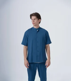 ΑΝΔΡΙΚΟ OVERSHIRT ME MAO ΓΙΑΚΑ KAI KONTO MANIKI-ΜΠΛΕ