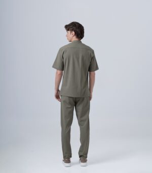 ΑΝΔΡΙΚΟ ΥΦΑΣΜΑΤΙΝΟ ΣΕΤ ΜΕ MAO OVERSHIRT & ΠΑΝΤΕΛΟΝΙ ΜΕ ΛΑΣΤΙΧΟ & ΚΟΡΔΟΝΙ –ΧΑΚΙ
