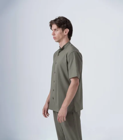 ΑΝΔΡΙΚΟ OVERSHIRT ME MAO ΓΙΑΚΑ KAI KONTO MANIKI -XAKI