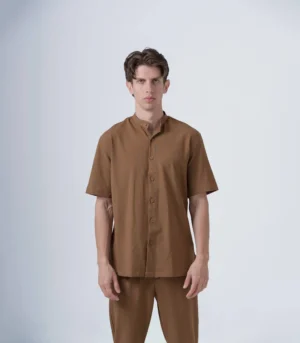ΑΝΔΡΙΚΟ OVERSHIRT ME MAO ΓΙΑΚΑ KAI KONTO MANIKI-ΚΑΦΕ