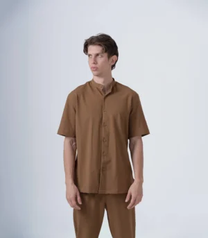 ΑΝΔΡΙΚΟ OVERSHIRT ME MAO ΓΙΑΚΑ KAI KONTO MANIKI-ΚΑΦΕ