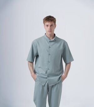 ΑΝΔΡΙΚΟ OVERSHIRT ΜΕΝΤΑ ΜΕ MAO ΓΙΑΚΑ KAI KONTO MANIKI - Image 3