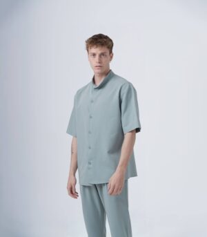 ΑΝΔΡΙΚΟ OVERSHIRT ΜΕΝΤΑ ΜΕ MAO ΓΙΑΚΑ KAI KONTO MANIKI - Image 4
