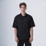 ΑΝΔΡΙΚΟ OVERSHIRT ΜΑΥΡΟ ΜΕ MAO ΓΙΑΚΑ ΚΑΙ ΚΟΝΤΟ ΜΑΝΙΚΙ