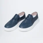 ανδρικα δερμάτινα loafers tasel μπλέ