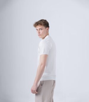 ΛΕΥΚΗ ΜΠΛΟΥΖΑ ΜΕ ΦΕΡΜΟΥΑΡ ΚΑΙ ΓΙΑΚΑ-SLIM FIT - Image 3