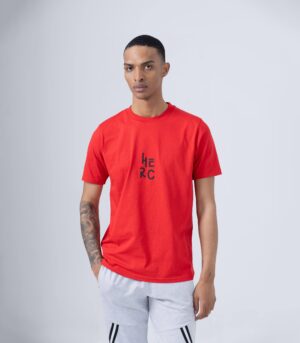ΑΝΔΡΙΚΟ ΚΟΚΚΙΝΟ ΒΑΜΒΑΚΕΡΟ Τ-SHIRT ΜΕ ΤΥΠΩΜΑ HERC