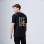 COLORS T-SHIRT HERC ΒΑΜΒΑΚΕΡΟ ΜΑΥΡΟ