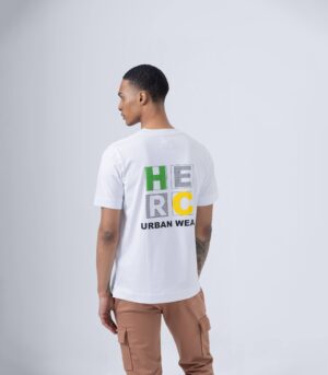 COLORS T-SHIRT HERC ΒΑΜΒΑΚΕΡΟ ΛΕΥΚΟ - Image 2