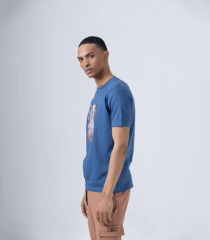 DOG ROAD T-SHIRT ΒΑΜΒΑΚΕΡΟ ΜΠΛΕ - Image 2