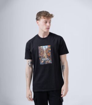 DOG ROAD T-SHIRT ΒΑΜΒΑΚΕΡΟ ΜΑΥΡΟ - Image 3