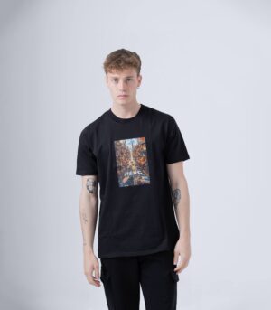 DOG ROAD T-SHIRT ΒΑΜΒΑΚΕΡΟ ΜΑΥΡΟ
