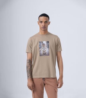 DOG ROAD T-SHIRT ΒΑΜΒΑΚΕΡΟ ΚΑΦΕ