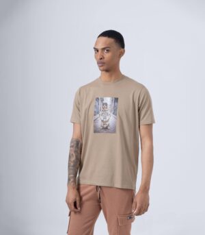 DOG ROAD T-SHIRT ΒΑΜΒΑΚΕΡΟ ΚΑΦΕ - Image 2