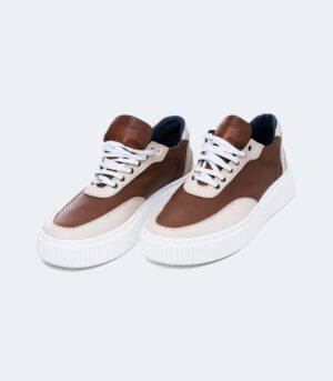 MΠΕΖ ΜΕ ΚΑΦΕ ΑΝΔΡΙΚΟ ΔΕΡΜΑΤΙΝΟ SNEAKER