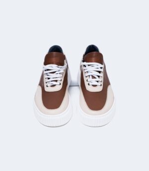 MΠΕΖ ΜΕ ΚΑΦΕ ΑΝΔΡΙΚΟ ΔΕΡΜΑΤΙΝΟ SNEAKER - Image 2