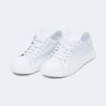 Ανδρικό λευκό δερμάτινο sneaker|παπουτσια ανδρικα