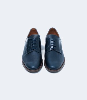 ΑΝΔΡΙΚΑ OXFORDS ΜΠΛΕ-ΔΕΡΜΑΤΙΝΑ - Image 2