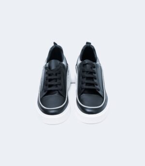 ΑΝΔΡΙΚΟ ΜΑΥΡΟ SNEAKER ΜΕ ΛΕΥΚΗ ΛΕΠΤΟΜΕΡΕΙΑ - Image 2