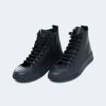 ΑΝΔΡΙΚΑ CASUAL ΑΘΛΗΤΙΚΑ ΜΠΟΤΑΚΙΑ - HIGH TOP ΔΕΡΜΑΤΙΝΑ