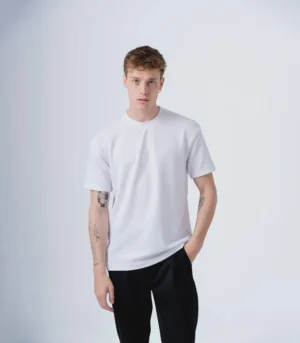 ανδρικό σαγρέ t-shirt λευκό