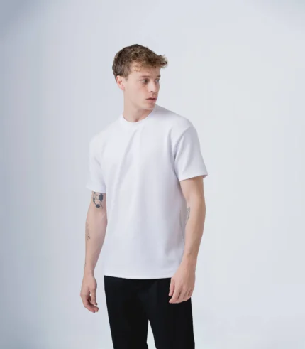 ανδρικό σαγρέ t-shirt λευκό