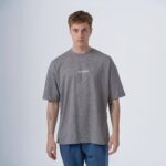 Ανδρικό κομψό minimal t-shirt γκρί
