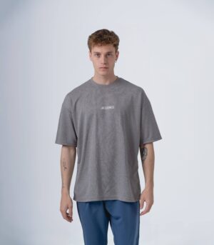 Ανδρικό κομψό minimal t-shirt γκρί
