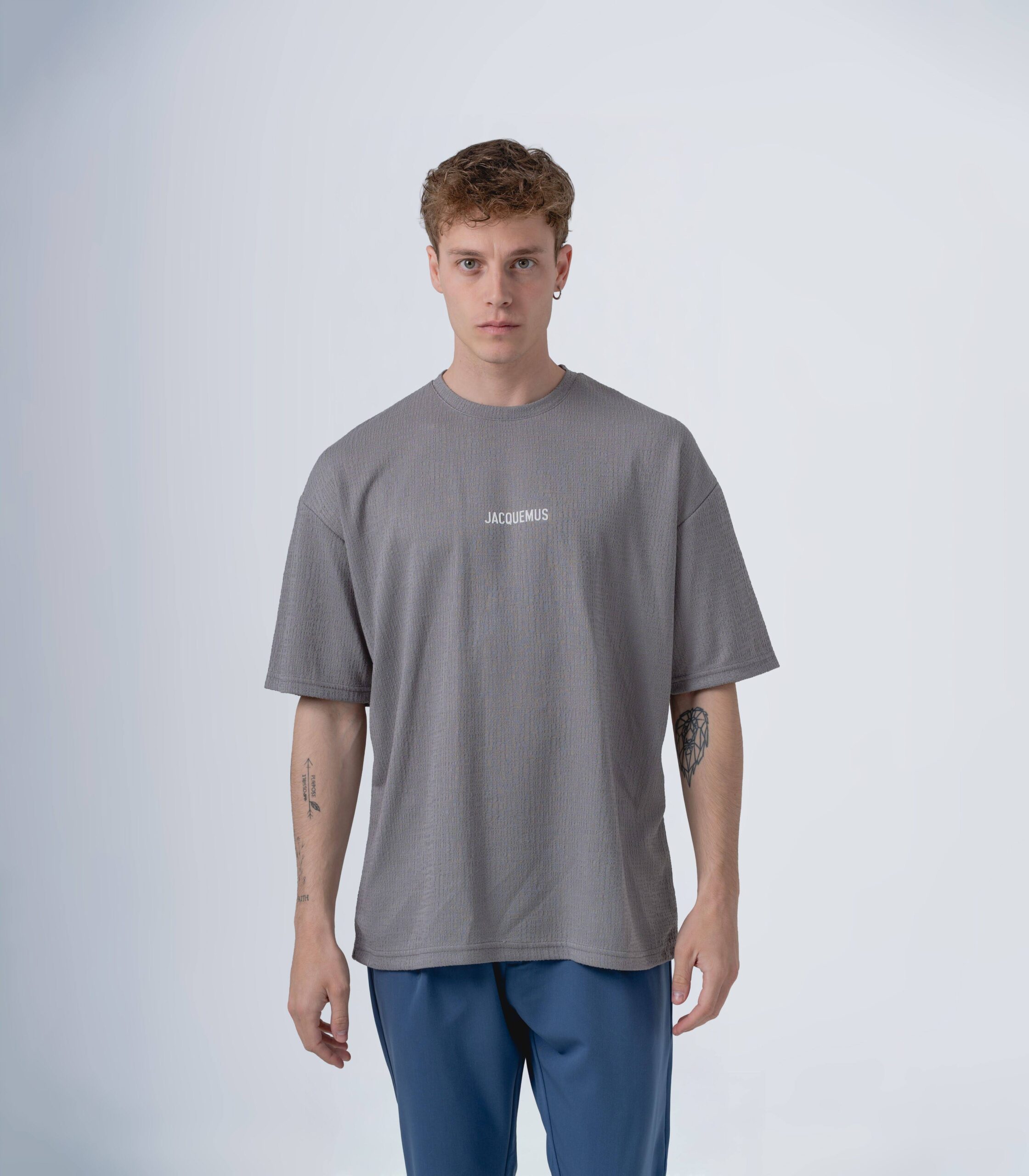 DSC09936 copy Ανδρικό κομψό minimal t-shirt γκρί