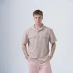 ΠΟΥΚΑΜΙΣΟ OVERSHIRT ΜΠΕΖ ΚΟΝΤΟ ΜΑΝΙΚΙ
