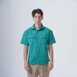ΠΟΥΚΑΜΙΣΟ OVERSHIRT ΠΡΑΣΙΝΟ ΚΟΝΤΟ ΜΑΝΙΚΙ