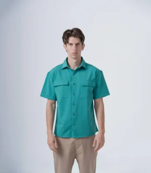 ΠΟΥΚΑΜΙΣΟ OVERSHIRT ΠΡΑΣΙΝΟ ΚΟΝΤΟ ΜΑΝΙΚΙ