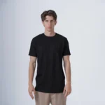Ανδρικό σαγρέ t-shirt μαύρο