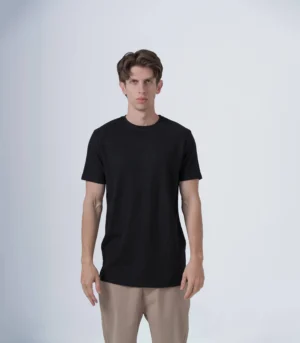 Ανδρικό σαγρέ t-shirt μαύρο