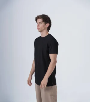 Ανδρικό σαγρέ t-shirt μαύρο