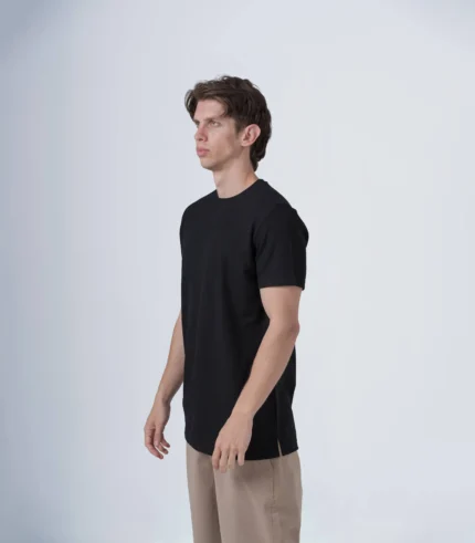 Ανδρικό σαγρέ t-shirt μαύρο