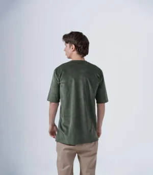 Ανδρικό χακί βελούτε χειμερινό T-shirt