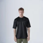 Ανδρικό μαύρο βελούτε χειμερινό T-shirt